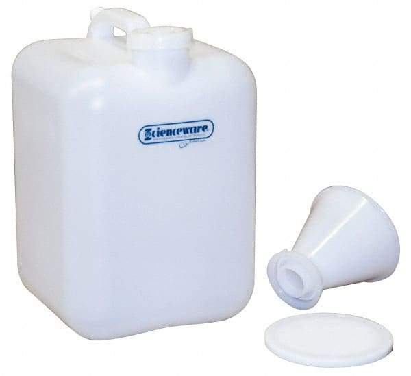 Bel-Art - 5 Gal Carboy - Polyethylene, White, 16" High x 9.6" Diam, 3/4" Cap - Top Tool & Supply