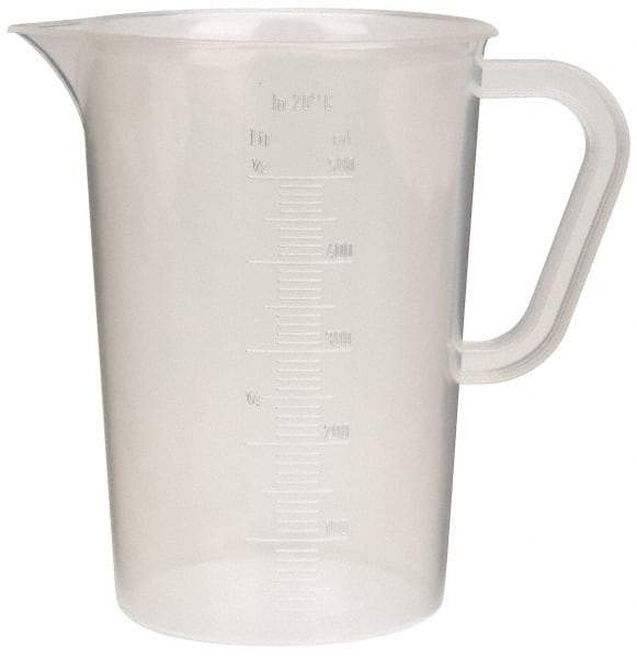 Bel-Art - 500 ml Polypropylene Graduated Pitcher - 10 ml Graduation, x 5-1/4" High - Top Tool & Supply