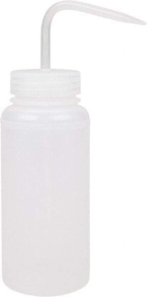 Bel-Art - 16 oz Wide-Mouth Bottle - Polyethylene, Translucent, 43mm Cap - Top Tool & Supply