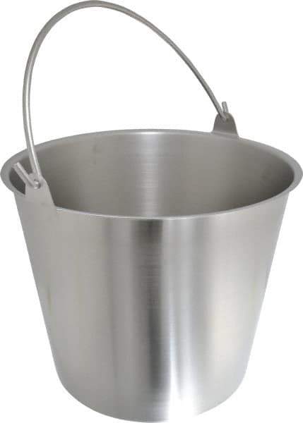 VOLLRATH - 3-1/4 Gal Tapered Cylinder Stainless Steel Pail - 9-1/4" High x 30-1/2" Diam - Top Tool & Supply