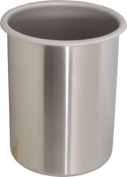 VOLLRATH - Round, Chrome Stainless Steel Food Storage Container - 6.8" High x 4.9" Wide - Top Tool & Supply