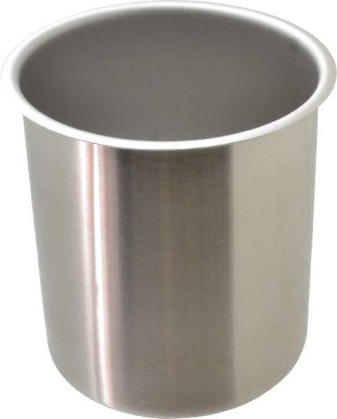 VOLLRATH - Round, Chrome Stainless Steel Food Storage Container - 7.3" High x 6.1" Wide - Top Tool & Supply