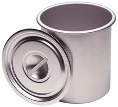 VOLLRATH - Round, Chrome Stainless Steel Food Storage Container - 10.9" High x 9" Wide - Top Tool & Supply