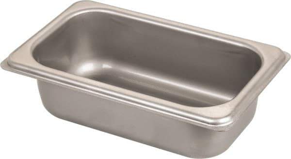 VOLLRATH - Rectangular, Chrome Stainless Steel Food Pan - 2" High x 4.3" Wide x 6.9" Long - Top Tool & Supply