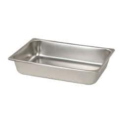 VOLLRATH - Rectangular, Chrome Stainless Steel Food Pan - 2-1/2" High x 6.4" Wide x 10.4" Long - Top Tool & Supply