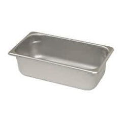 VOLLRATH - Rectangular, Chrome Stainless Steel Food Pan - 4" High x 6.9" Wide x 12.8" Long - Top Tool & Supply