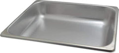 VOLLRATH - Rectangular, Chrome Stainless Steel Food Pan - 2-1/2" High x 10.4" Wide x 12.8" Long - Top Tool & Supply