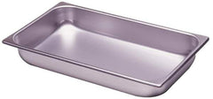 VOLLRATH - Rectangular, Chrome Stainless Steel Food Pan - 4" High x 12.8" Wide x 20.8" Long - Top Tool & Supply