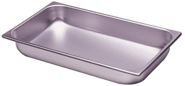 VOLLRATH - Rectangular, Chrome Stainless Steel Food Pan - 1.3" High x 12.8" Wide x 20.8" Long - Top Tool & Supply