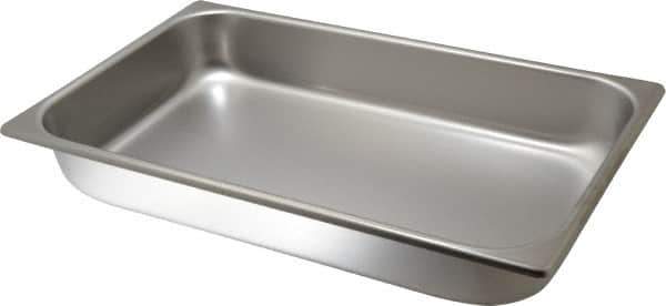 VOLLRATH - Rectangular, Chrome Stainless Steel Food Pan - 2-1/2" High x 9.8" Wide x 16.4" Long - Top Tool & Supply