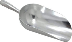 VOLLRATH - 55 oz Silver Cast Aluminum Round Bottom Scoop - 5-1/2" Wide Bowl, 4" Handle Length, 14.4" OAL - Top Tool & Supply