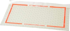 3M - 1,000 Piece, 10" Long x 6" Wide, Sheet - Documents Enclosed, Clear with Orange Border - Top Tool & Supply