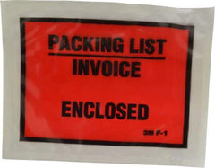 3M - 1,000 Piece, 5-1/2" Long x 4-1/2" Wide, Envelope - Packing List/Invoice Enclosed, Orange Full Faced - Top Tool & Supply