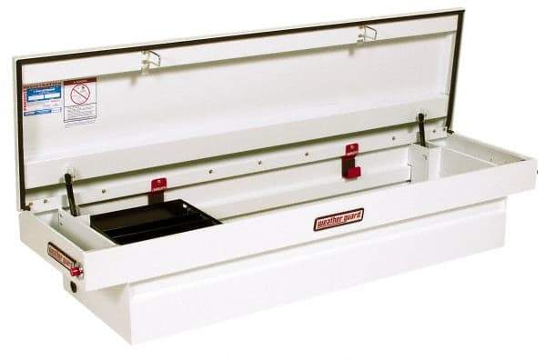 Weather Guard - 51-5/8" Wide x 6" High x 20" Deep Saddle Box - White - Top Tool & Supply