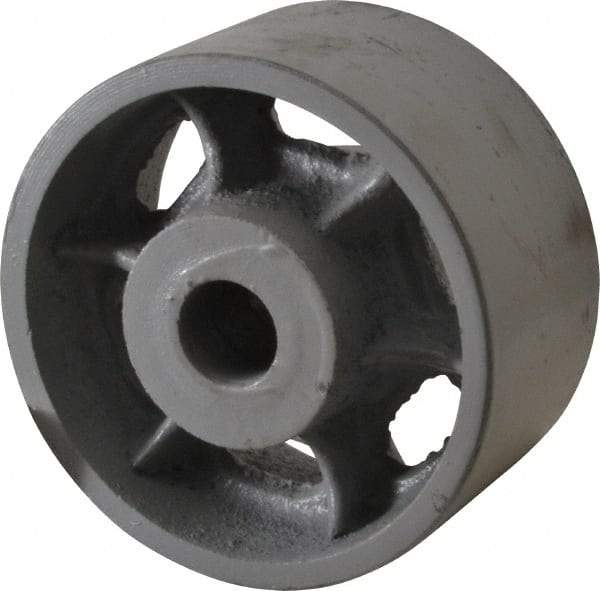 Fairbanks - 4 Inch Diameter x 2 Inch Wide, Cast Iron Caster Wheel - 1,000 Lb. Capacity, 2-1/4 Inch Hub Length, 3/4 Inch Axle Diameter, Plain Bearing - Top Tool & Supply