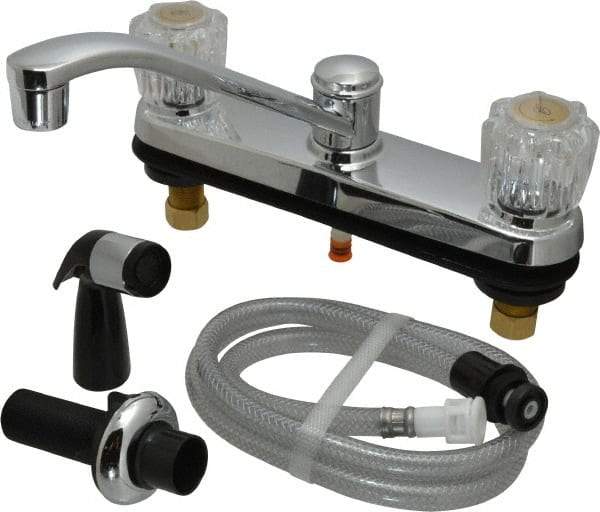 B&K Mueller - Deck Plate Mount, Kitchen Faucet with Spray - Two Handle, Knob Handle, Standard Spout - Top Tool & Supply