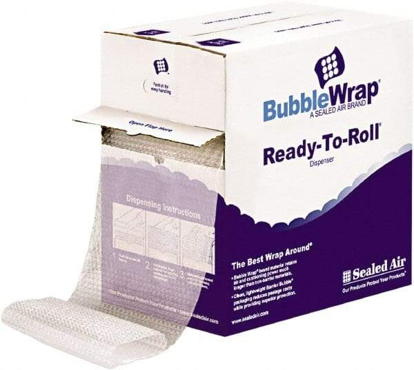 Sealed Air - 65' Long x 12" Wide x 1/2" Thick, Large Sized Bubble Roll - Clear - Top Tool & Supply