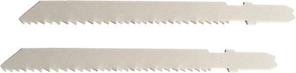 Disston - 3-1/2" Long, 10 to 14 Teeth per Inch, Bi-Metal Jig Saw Blade - Toothed Edge, 0.06" Thick, U-Shank, Raker Tooth Set - Top Tool & Supply