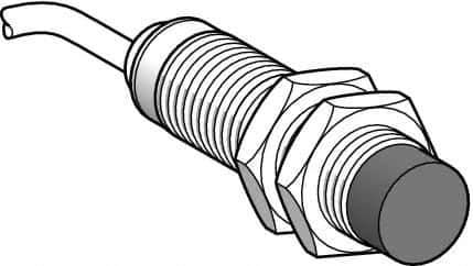 Telemecanique Sensors - NPN, PNP, NC, 8mm Detection, Cylinder, Inductive Proximity Sensor - 2 Wires, IP67, 12 to 24 VDC, M18x1 Thread, 41mm Long - Top Tool & Supply