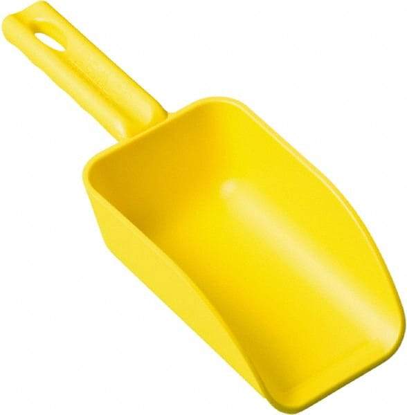 Remco - 16 oz Yellow Polypropylene Flat Bottom Scoop - 3.2" Wide x 2" Deep Bowl, 10.4" OAL - Top Tool & Supply