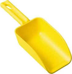 Remco - 16 oz Yellow Polypropylene Flat Bottom Scoop - 3.2" Wide x 2" Deep Bowl, 10.4" OAL - Top Tool & Supply