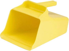 Remco - 128 oz Yellow Polypropylene Flat Bottom Scoop - 8.7" Wide x 6.7" Deep Bowl, 11" OAL - Top Tool & Supply