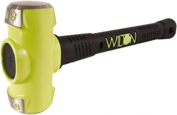 Wilton - 8 Lb Head, 16" Long Sledge Hammer - Steel Head, Steel Handle with Grip - Top Tool & Supply