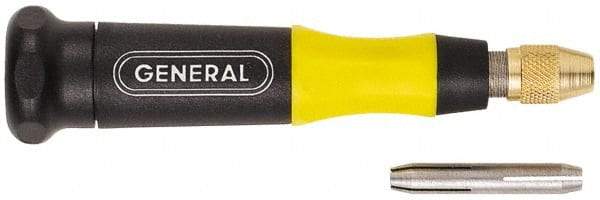 General - 4-1/2" Long, 1/8" Capacity, Pin Vise - Handle Storage, 5 Pieces - Top Tool & Supply