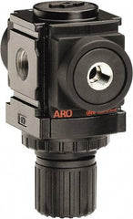 ARO/Ingersoll-Rand - 1/8 NPT Port, 45 CFM, Aluminum Miniature Regulator - 0 to 140 psi Range, 250 Max psi Supply Pressure, 1/8" Gauge Port Thread, 2.913" Wide x 3-9/16" High - Top Tool & Supply