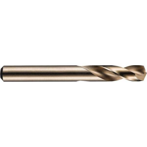 Screw Machine Length Drill Bit: 0.2638″ Dia, 135 °, High Speed Steel Bright/Uncoated, Right Hand Cut, Spiral Flute, Straight-Cylindrical Shank, Series A117