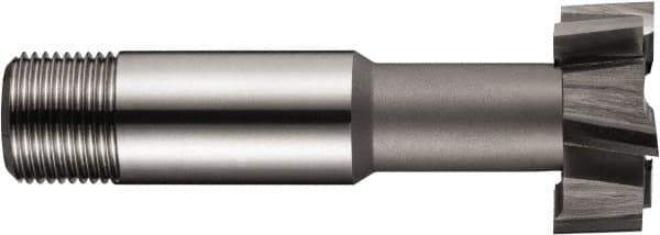 DORMER - 21mm Cut Diam, 9mm Cut Width, 0.3937" Neck Diam, 0.4724" Shank Diam, M2 High Speed Steel T-Slot Cutter - Uncoated, 12mm Bolt, Staggered Teeth, 6 Teeth - Top Tool & Supply