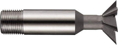 DORMER - 3/4" Diam x 0.2165" Width of Cut, 45° Included Angle, High Speed Steel Dovetail Cutter - 1/2" Shank Diam, Uncoated - Top Tool & Supply