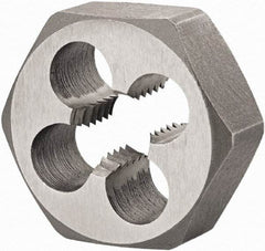 DORMER - M24x2.00 Metric Fine Thread, Right Hand Thread, Hex Rethreading Die - High Speed Steel, 15/16" Thick, Series F312 - Exact Industrial Supply