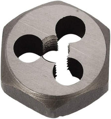 Union Butterfield - M20x2.50 Metric Coarse Thread, 1-7/16" Hex, Right Hand Thread, Hex Rethreading Die - Chromium Steel, 3/4" Thick, Series 2325M - Exact Industrial Supply