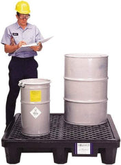 UltraTech - 66 Gal Sump, 3,000 Lb Capacity, 4 Drum, Polyethylene Spill Deck or Pallet - 53" Long x 53" Wide x 12" High, Liftable Fork, 2 x 4 Drum Configuration - Top Tool & Supply