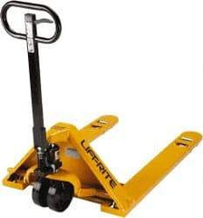 Lift-Rite - 5,000 Lb Capacity, 6-1/2" Lift Industrial Pallet Truck - 1-3/4" Min Lift Height, 48" Fork Length x 6" Fork Width, 33" Overall Width - Top Tool & Supply