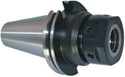 Parlec - 3/64" to 3/4" Capacity, 3" Projection, CAT40 Taper Shank, TG/PG 75 Collet Chuck - 0.0002" TIR, Through-Spindle - Exact Industrial Supply