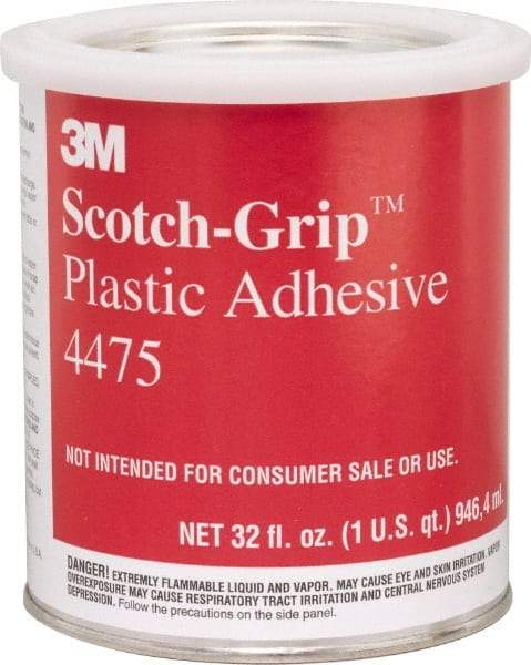 3M - 32 Fluid Ounce Container, Clear, Can Synthetic Resin Construction Adhesive - Series 4475 - Top Tool & Supply