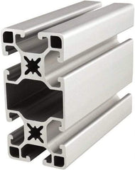 80/20 Inc. - 6 Meters Long x 40 mm Wide x 80 mm Deep, T-Slotted Aluminum Extrusion - Clear Anodized Finish - Top Tool & Supply