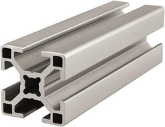 80/20 Inc. - 6 Meters Long x 30 mm Wide x 30 mm Deep, T-Slotted Aluminum Extrusion - Clear Anodized Finish - Top Tool & Supply