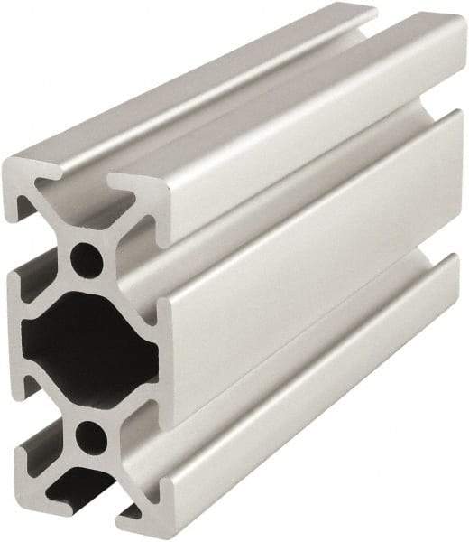 80/20 Inc. - 4 Meters Long x 25 mm Wide x 50 mm Deep, T-Slotted Aluminum Extrusion - Clear Anodized Finish - Top Tool & Supply