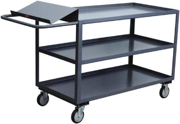 Jamco - 1,200 Lb Capacity, 18" Wide x 36" Long x 35" High Order Picking Cart - 3 Shelf, Steel, 2 Rigid/2 Swivel Casters - Top Tool & Supply