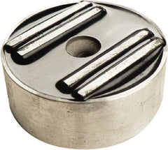 Mag-Mate - 2" Wide x 1/2" Thick, Center Mount Neodymium Rare Earth Fixture Magnet - 45 Lb Average Holding Capacity, 90 Lb Max Holding Capacity, Aluminum Housing - Top Tool & Supply