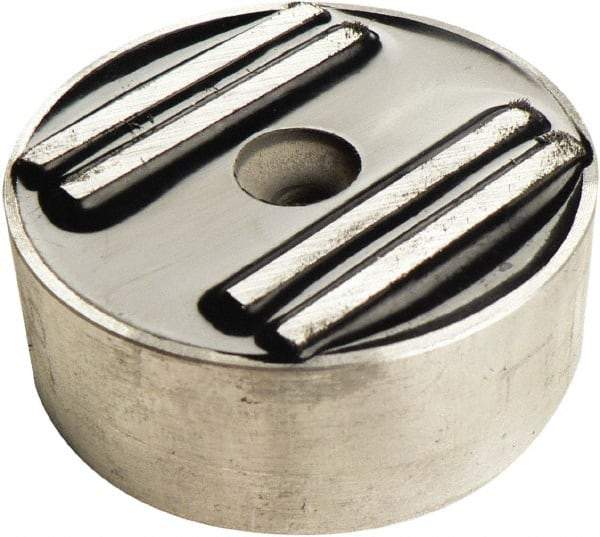 Mag-Mate - 2" Wide x 3/4" Thick, Center Mount Neodymium Rare Earth Fixture Magnet - 50 Lb Average Holding Capacity, 100 Lb Max Holding Capacity, Aluminum Housing - Top Tool & Supply