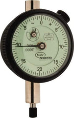 Mahr - 0.1" Range, 0-20-0 Dial Reading, 0.0005" Graduation Dial Drop Indicator - 1-3/4" Dial, 0.04" Range per Revolution, 0.0005" Accuracy, Revolution Counter - Top Tool & Supply