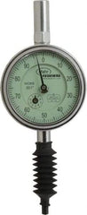 Mahr - 1" Range, 0-100 Dial Reading, 0.001" Graduation Dial Drop Indicator - 2-1/4" Dial, 0.1" Range per Revolution, 0.001" Accuracy, Revolution Counter - Top Tool & Supply