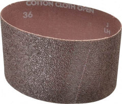 Norton - 3-1/2" Wide x 15-1/2" OAL, 36 Grit, Aluminum Oxide Abrasive Belt - Aluminum Oxide, Very Coarse, Coated, X Weighted Cloth Backing, Series R228 - Top Tool & Supply