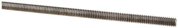 Made in USA - 1/4-20 UNC (Coarse), 6' Long, Low Carbon Steel Threaded Rod - Oil Finish Finish, Right Hand Thread - Top Tool & Supply