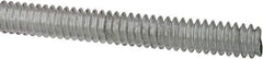 Value Collection - #10-24 UNC (Coarse), 6' Long, Low Carbon Steel Threaded Rod - Zinc-Plated Finish, Right Hand Thread - Top Tool & Supply