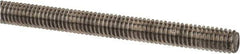 Made in USA - 5/8-11 UNC (Coarse), 6' Long, Low Carbon Steel Threaded Rod - Zinc-Plated Finish, Right Hand Thread - Top Tool & Supply